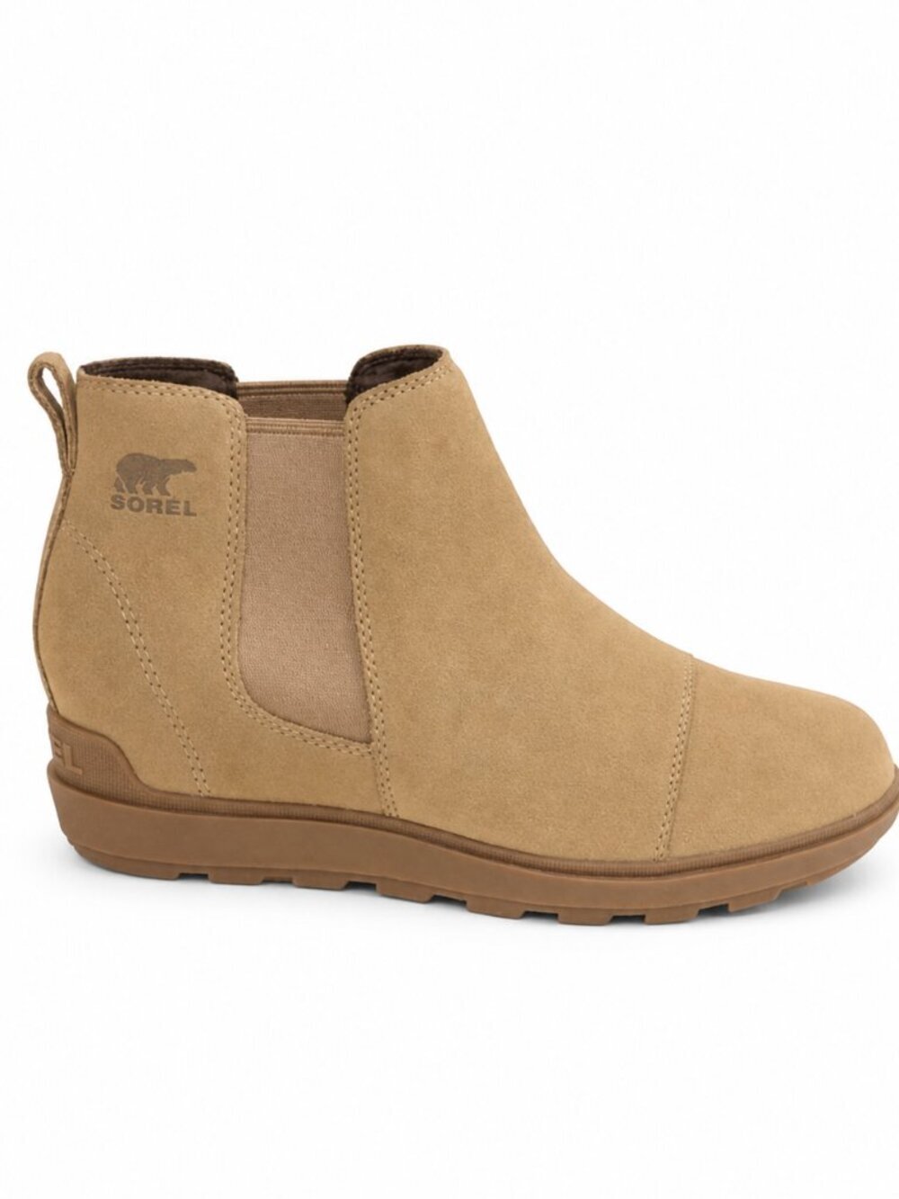 Sorel Evie II Chelsea Caribou Bluff Suede Durable Traction Ankle Boot Size 10.5